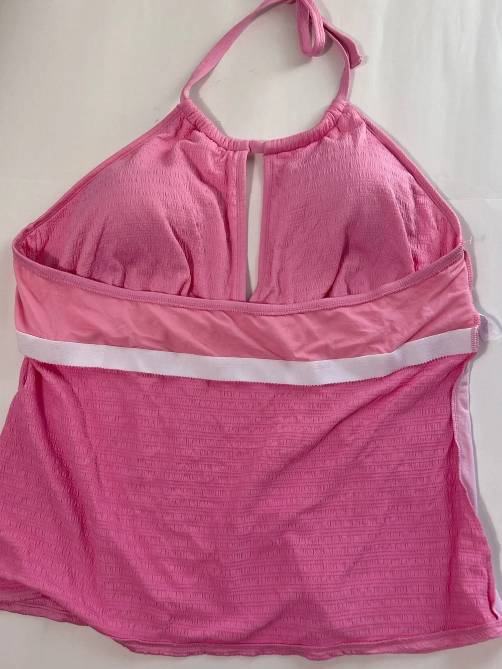 MYNAH Women's Pink Halter Tankini Top with Keyhole Front SIZE 24W NWOT